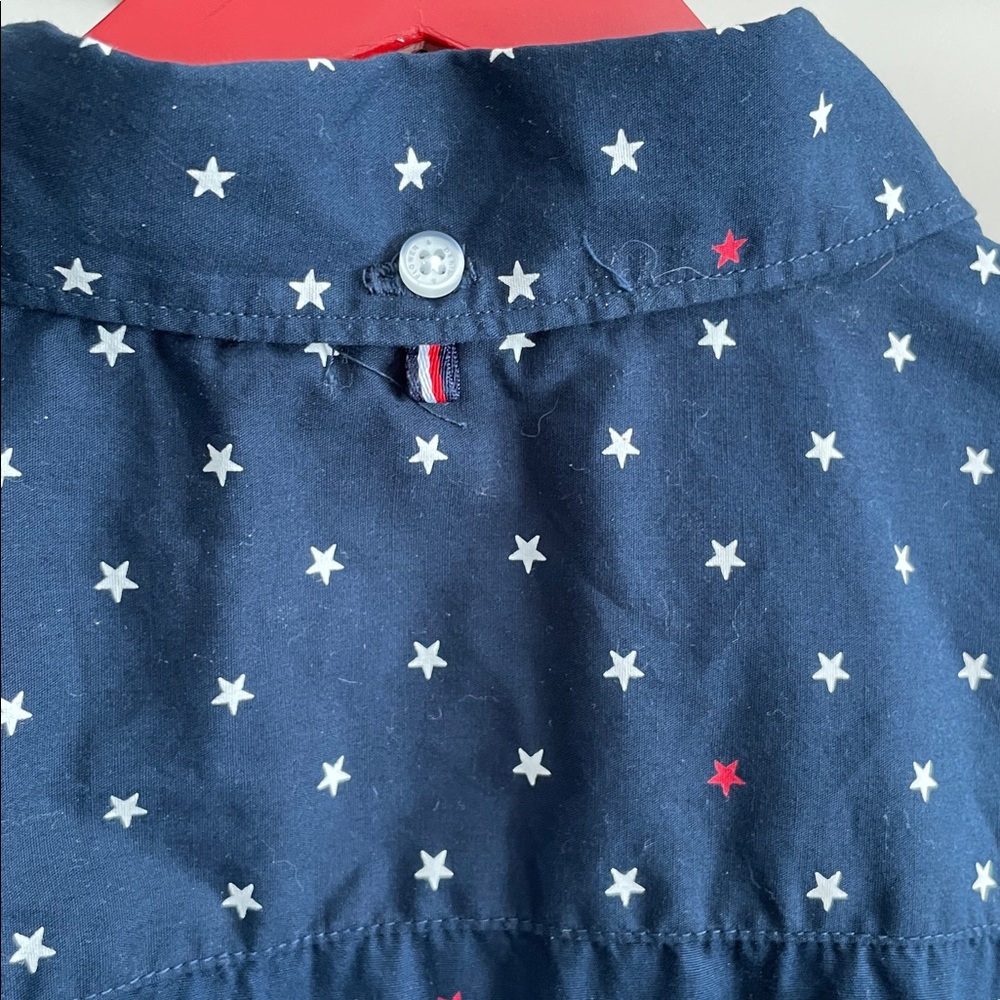 Denim & Flower Freedom Navy and White Stars Short Sleeve ButtonShirt Size‎ XL - Picture 4 of 8